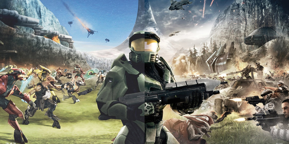 Game Halo Man with Gun